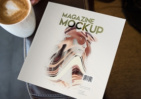 13 Stunning Square Magazine Mockups Vol. 5 (Café Edition)