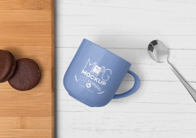 Free Lovely Mug Mockup PSD