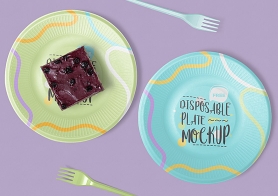 Free Disposable Plate Mockup