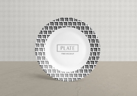 Free Ceramic Plate Mockup