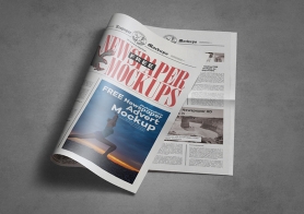 Free Tabloid Newspaper Mockup