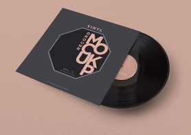 Free Vinyl Record Mockup