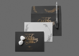 Free Elegant Wedding Invitation Mockup