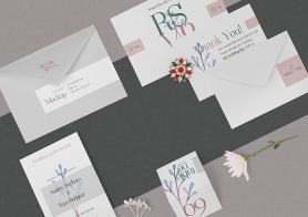 Free Elegant Wedding Stationery Mockup