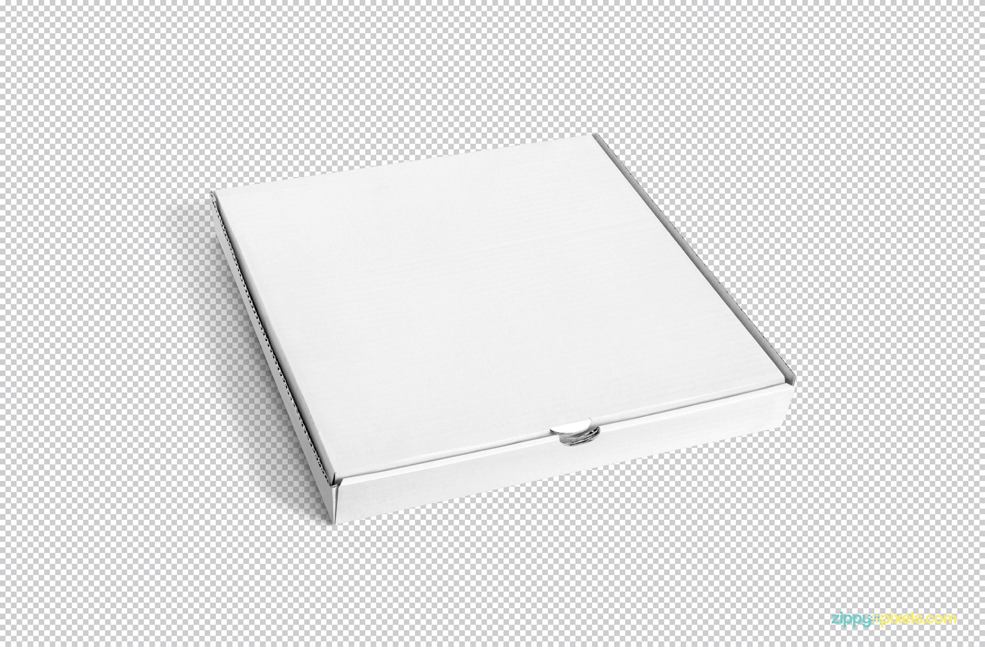 Blank white pizza box mockup PSD.