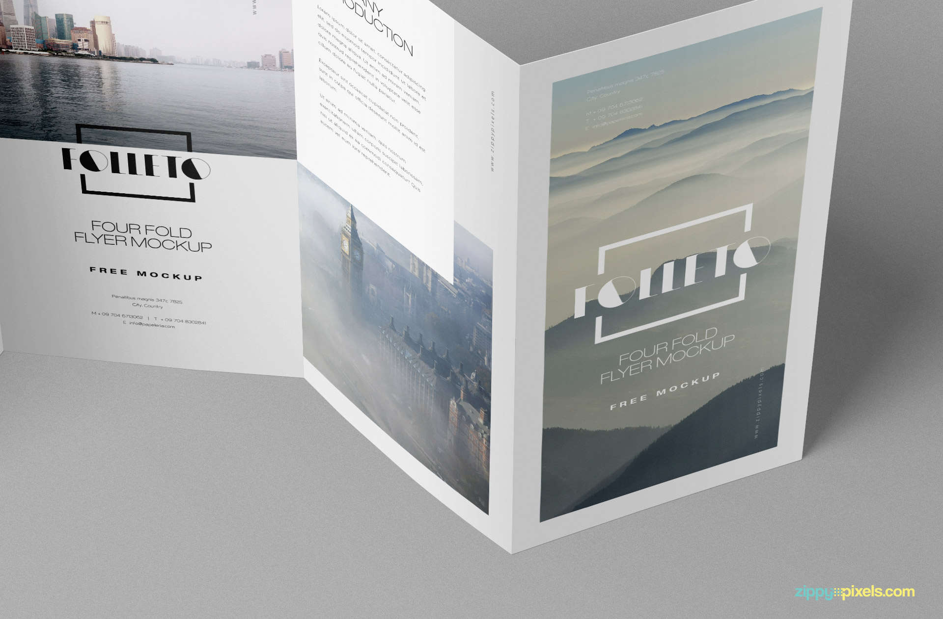 Z-fold brochure mockup.